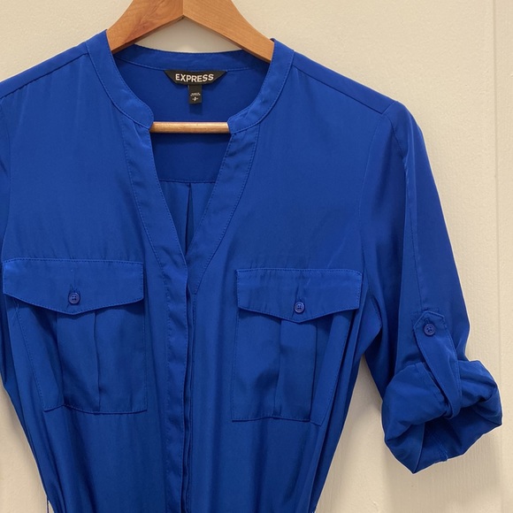 Express Portofino Belted Shirt Dress - Picture 3 of 6